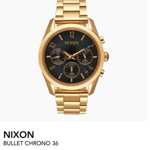 Nixon Bullet Chrono Gold and Black Watch